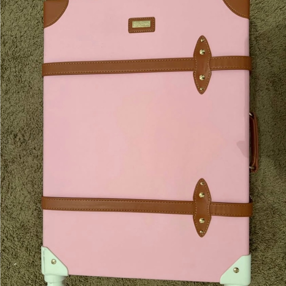 Lilly Pulitzer Pink and Brown Suitcase